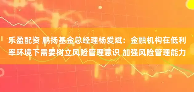 乐盈配资 鹏扬基金总经理杨爱斌：金融机构在低利率环境下需要树立风险管理意识 加强风险管理能力